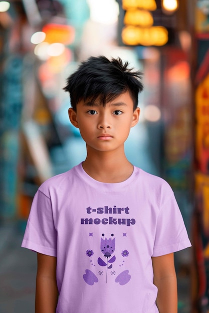 asian person wearing clothing mockup