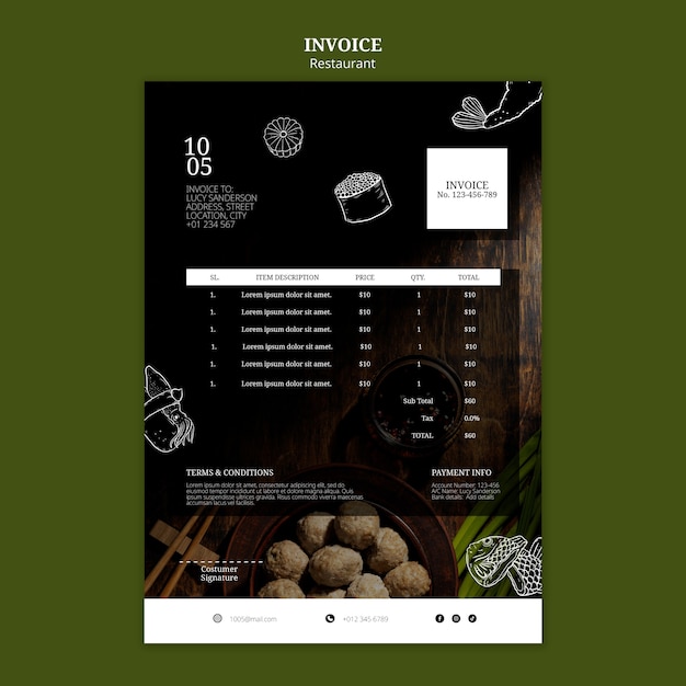 PSD asian restaurant  template design