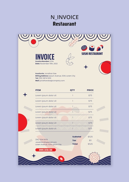 Asian restaurant template design