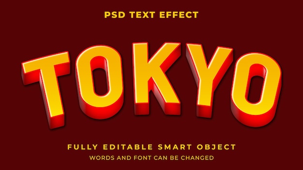 PSD asian tokyo editable text effect