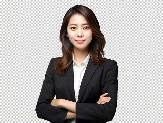 PSD asian woman lawyer psd transparent white isolated background