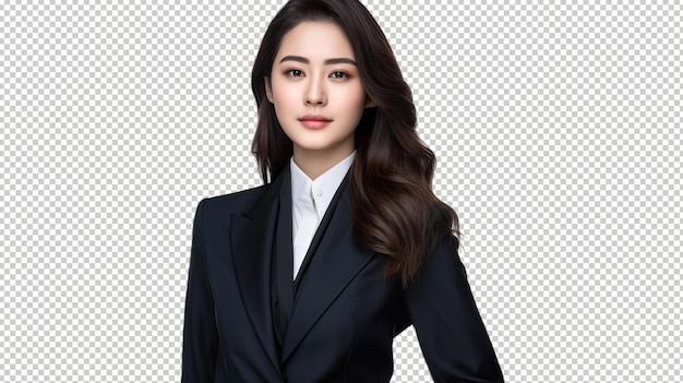 PSD asian woman lawyer psd transparent white isolated background