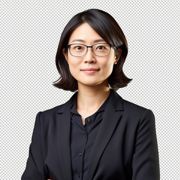 PSD asian woman political scientist psd transparent white iso