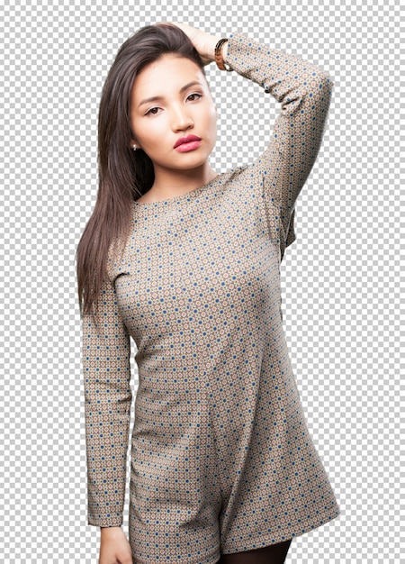 PSD asian woman posing