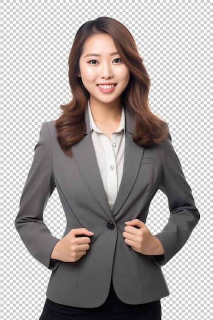 Asian woman real estate agent psd transparent white isol