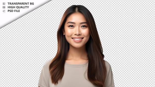 PSD 아시아 여성 사회복지사 백색 배경 백색 이솔라