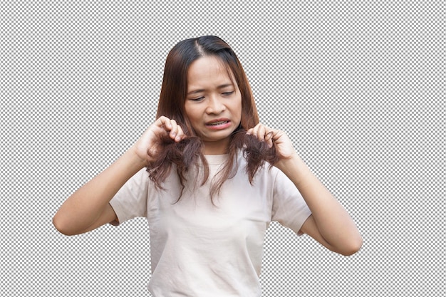 Asian women are shocked when you see hair split ends