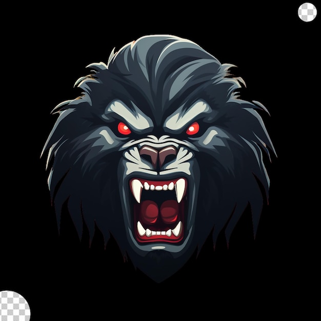 PSD asiatic black bear mascot logo png transparent