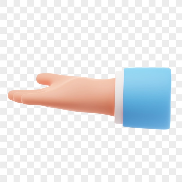 ask hand gesture 3d illustration