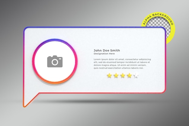 ask me a question interface frame 3d rendering on instagram social media