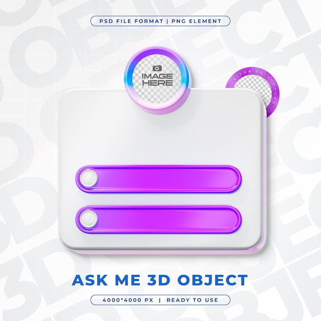 Ask me anything isolated 3d render illustration