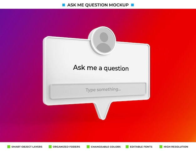 Ask me a question instagram filter mockup