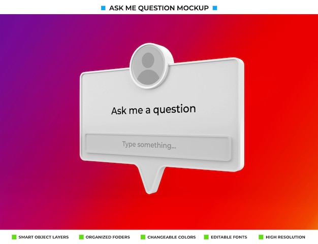 Ask me a question instagram filter mockup