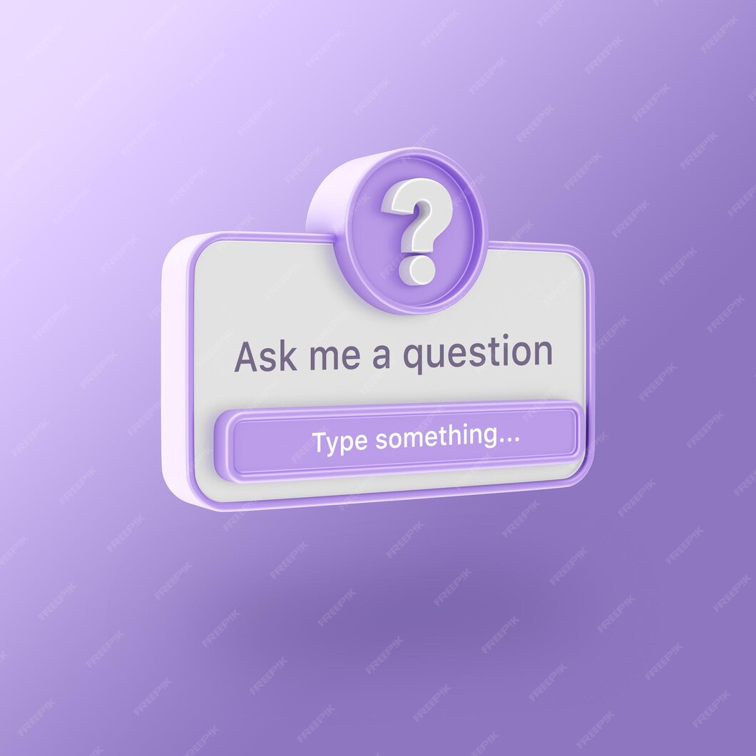 Premium PSD | Ask me a question interface frame in a 3d flat design for ...