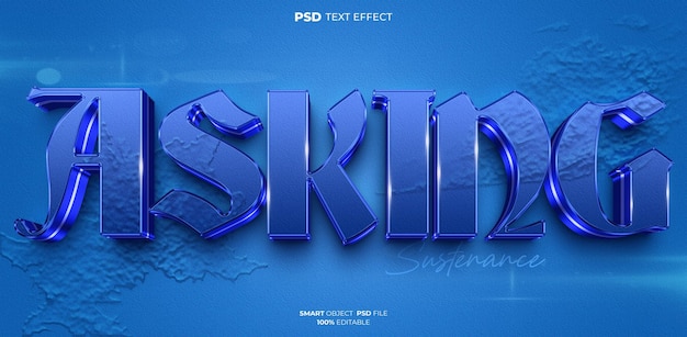 Asking 3D editable text effect