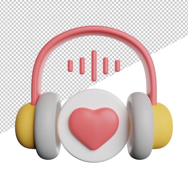 PSD asmr happy feeling front view 3d rendering icon illustration on transparent background