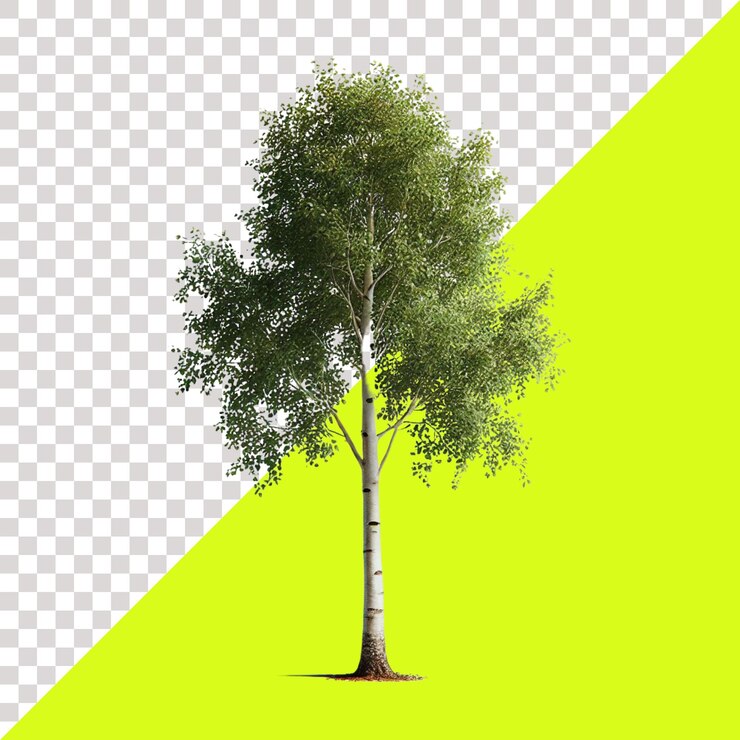 PSD aspen tree isolated on a transparent background