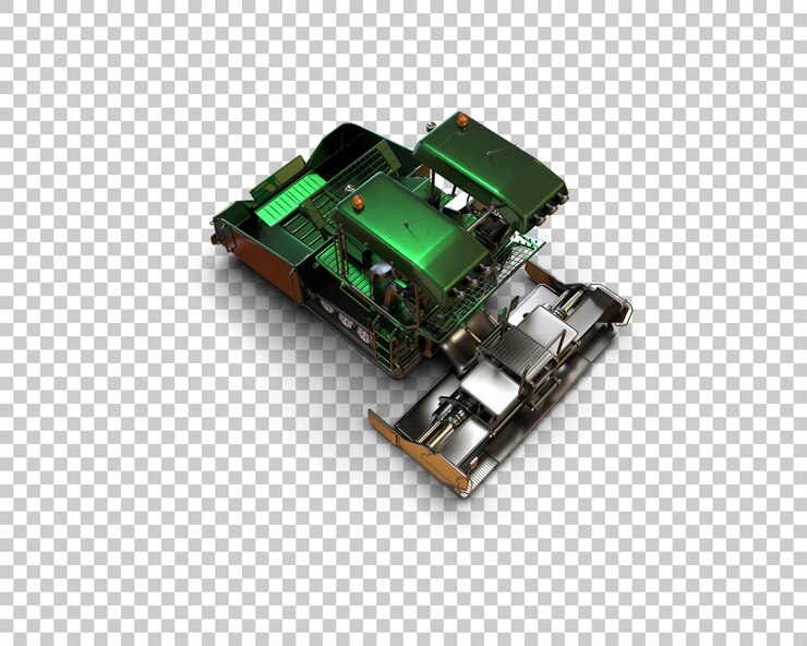 PSD asphalt paver изолирован на фоне 3d-илюстрации