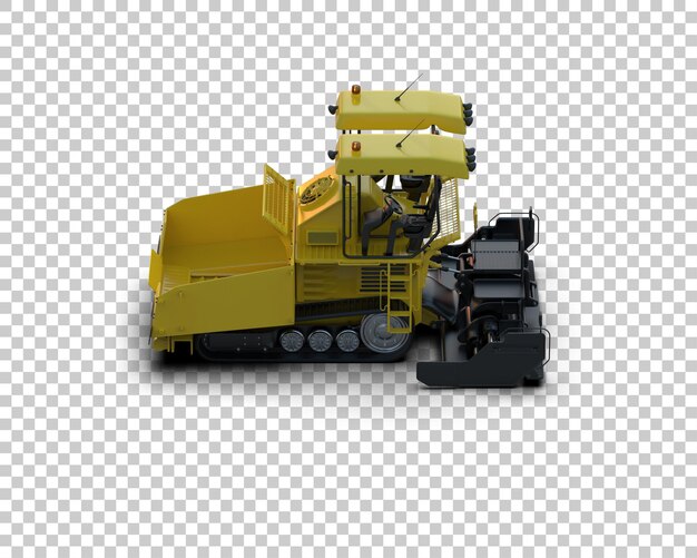 PSD asphalt paver isolated on background 3d rendering illustration