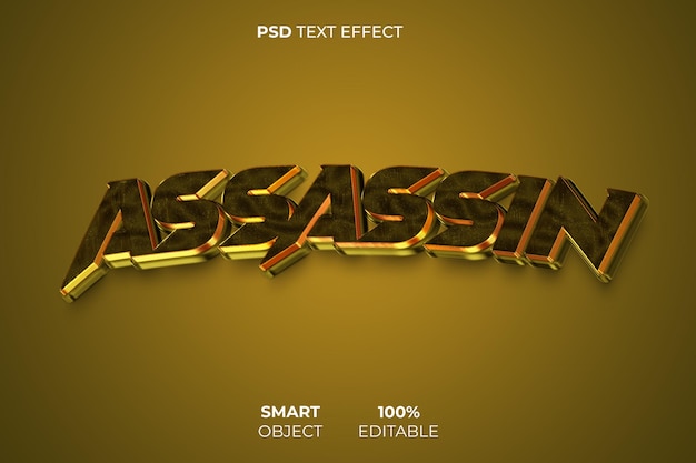 PSD assassin 3d text effect