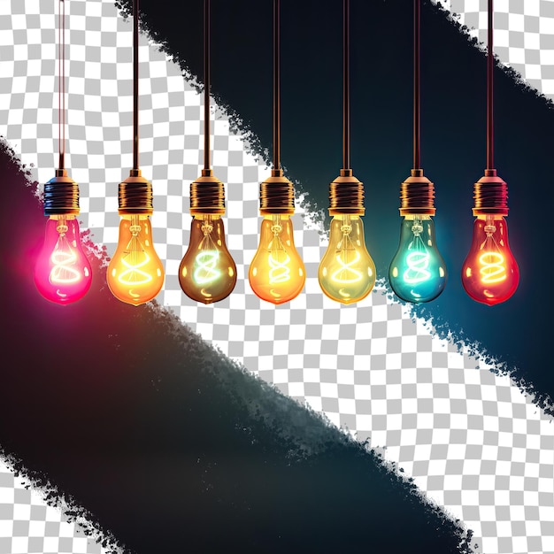 PSD assign variously colored lights for different purposes transparent background