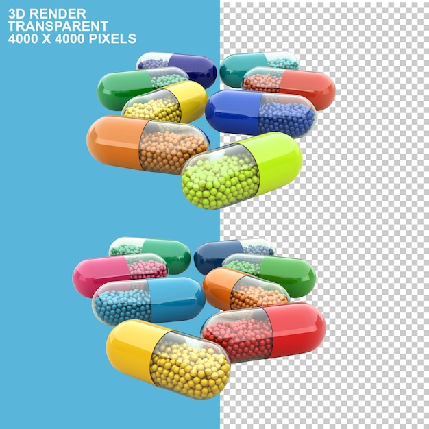 Assortimento colore pillola lotto pillola capsula farmaco pillole immagine formati di file.