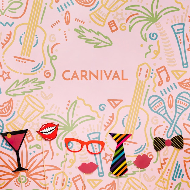 Assortment of carnival decorations