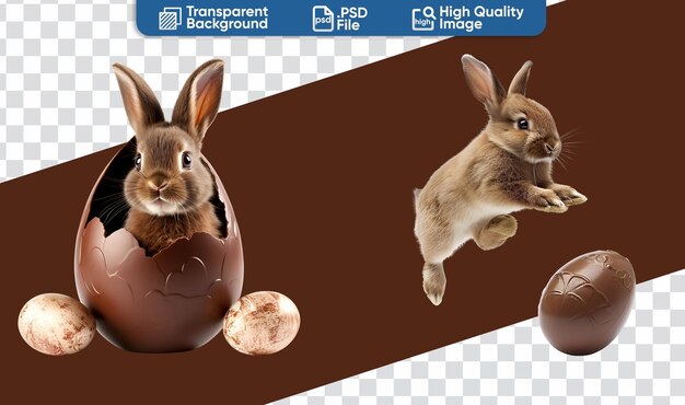 PSD assortment of easter bunnies bunny jumping rabbit festive easter