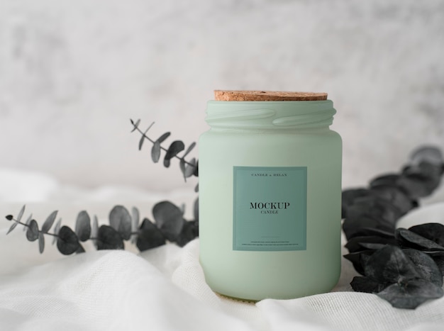 PSD assortment of mock-up candle packaging