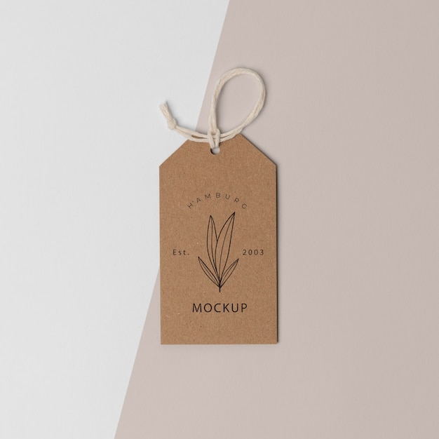 PSD assortment of mock-up cardboard tag