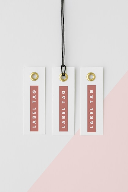 PSD assortment of mock-up paper tags