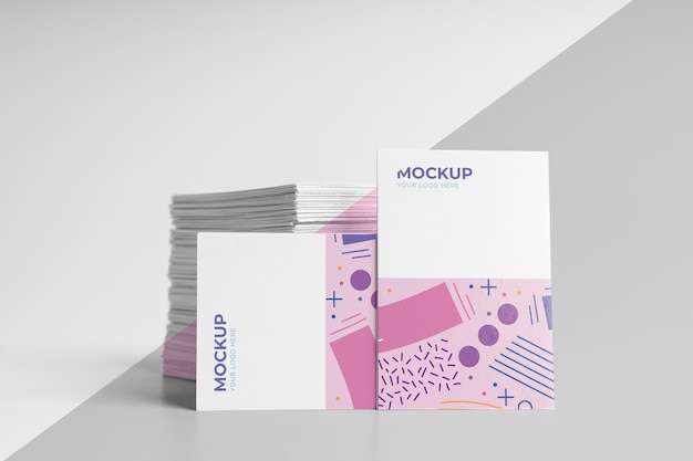 Assortment of pattern visiting card mock-up