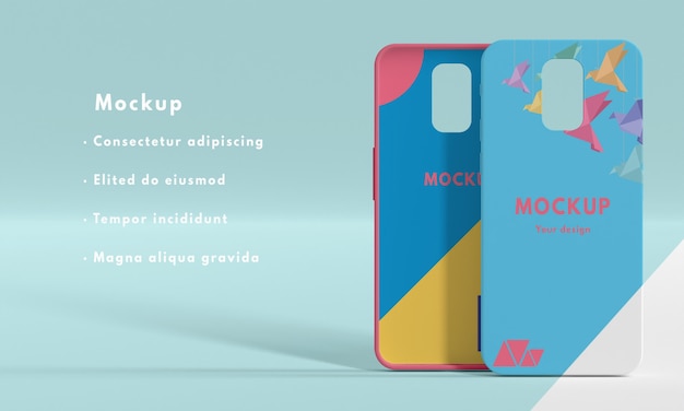 PSD assortment of phone case mock-up