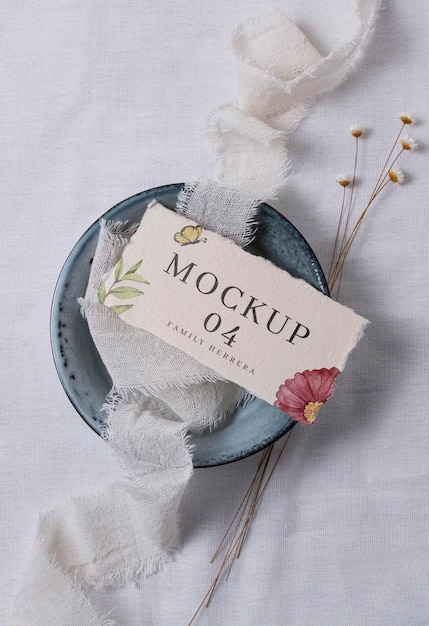 assortment of wedding mock-up cards