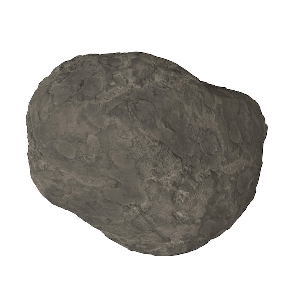 Asteroid isolated transparent background 3d render