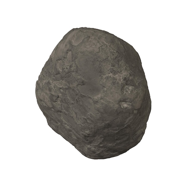 Asteroid isolated transparent background 3d render