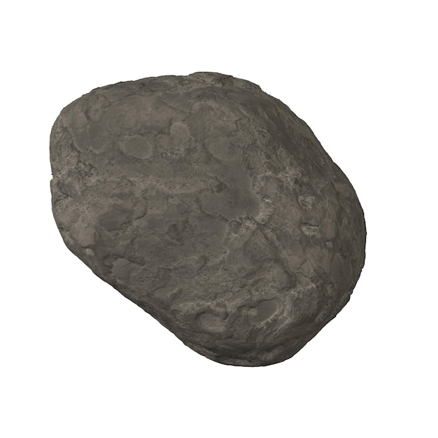 PSD asteroid isolated transparent background 3d render