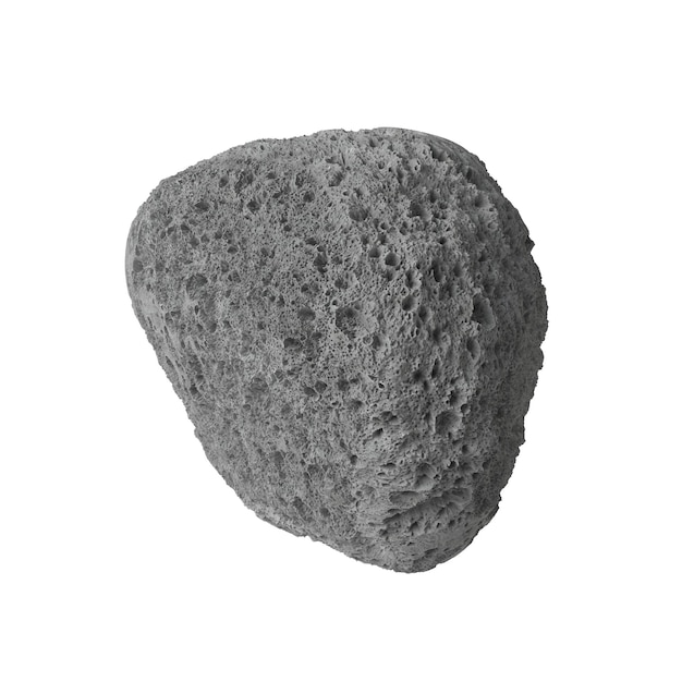 PSD asteroide isolato sfondo trasparente 3d rendering