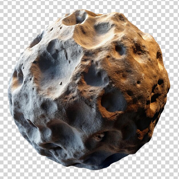 PSD asteroid in the sky isolated on transparent or white