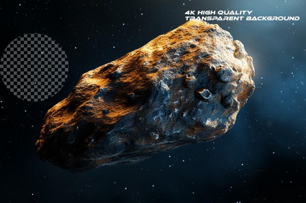 PSD an asteroid that gained attention for its initial discovery on transparent background