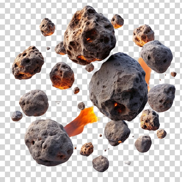 PSD Астероиды, выделенные на прозрачном фоне