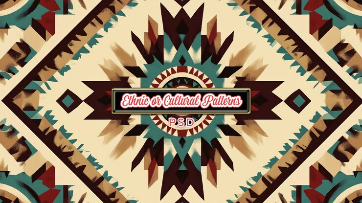 PSD astrids ethereal cultural patterns vibrant orange background a symmetrical pattern with geometric