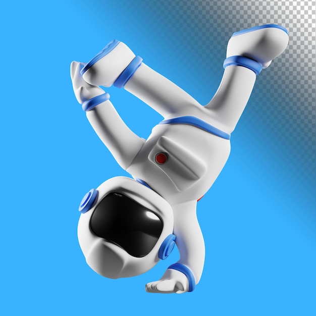 Astro dancing 3d illustration