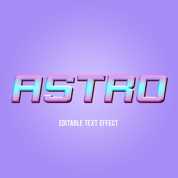 Astro, modern text effect style psd