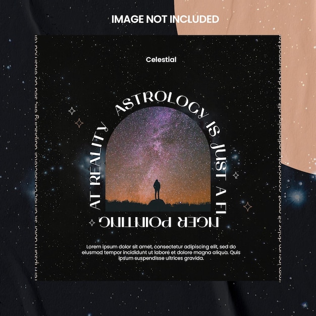 PSD astrology space modern post template