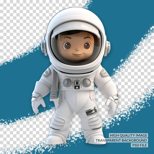 PSD astronaut 3d png clipart doorzichtige geïsoleerde achtergrond