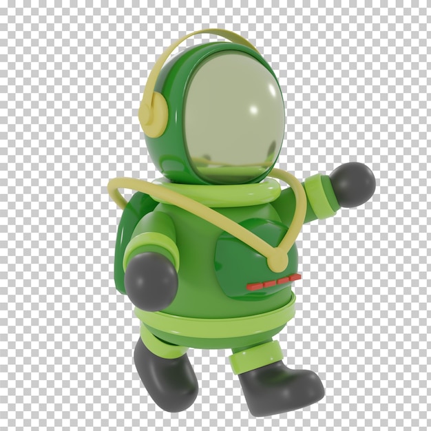 Astronaut cartoon model 3D-rendering