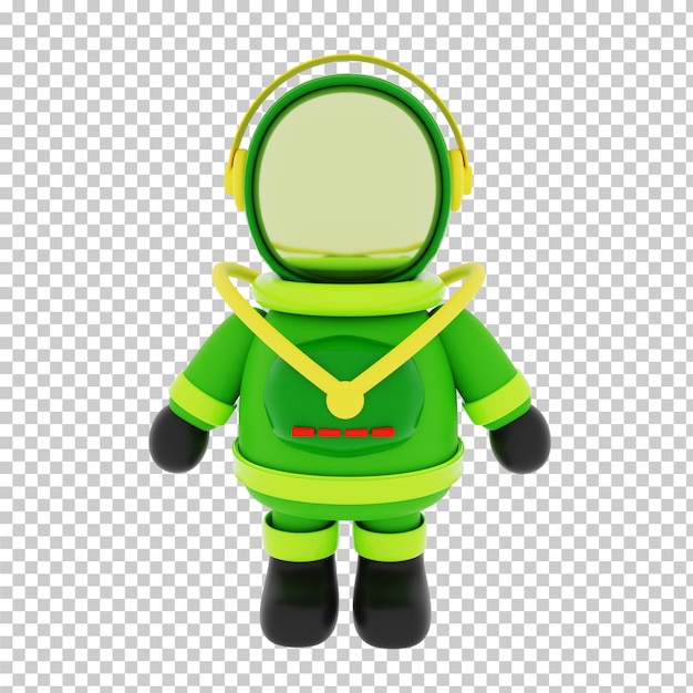 PSD astronaut cartoon model 3d rendering