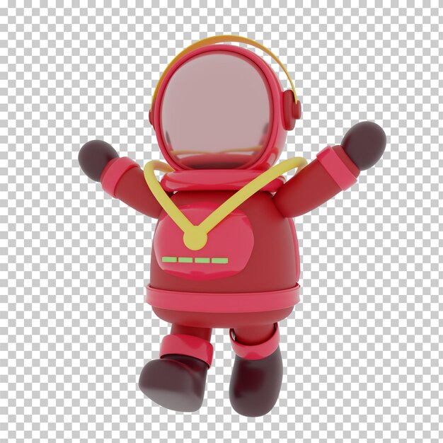 Astronaut cartoon model 3D rendering