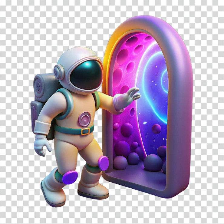 PSD astronaut at cosmic portal